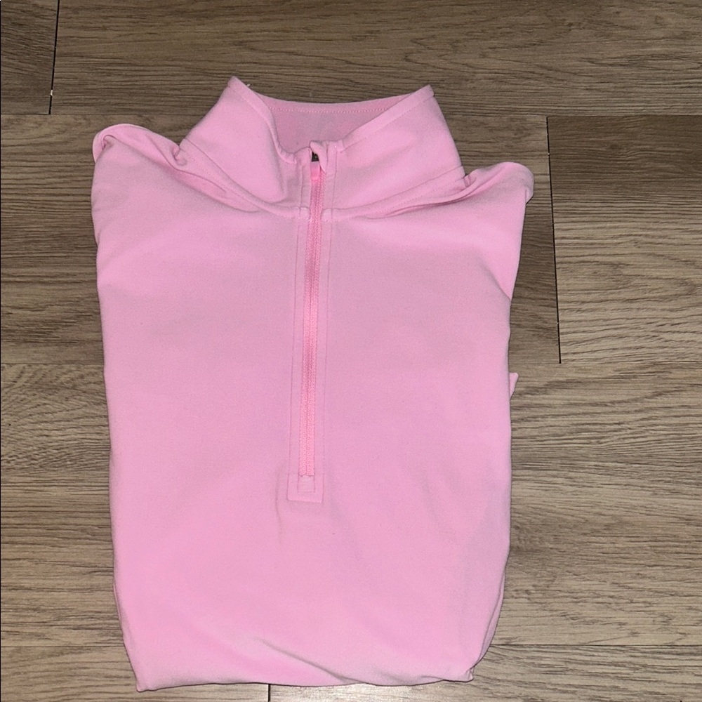 ALO yoga pink Alosoft 1/2 Zip Rapid Pullover long sleeve
